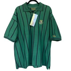 The Golf Shop of St Andrews Mens Polo Shirt XXL Scotland Striped Blue Green